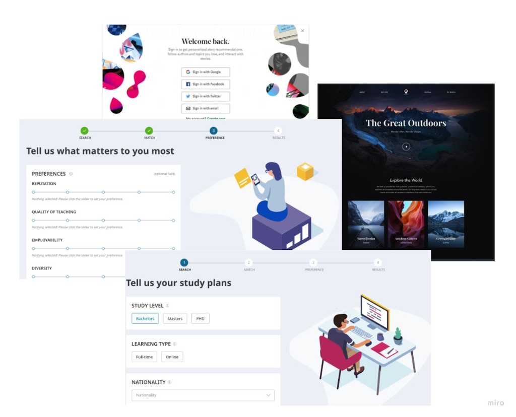 Lighting demos — competitive inspiration sketches