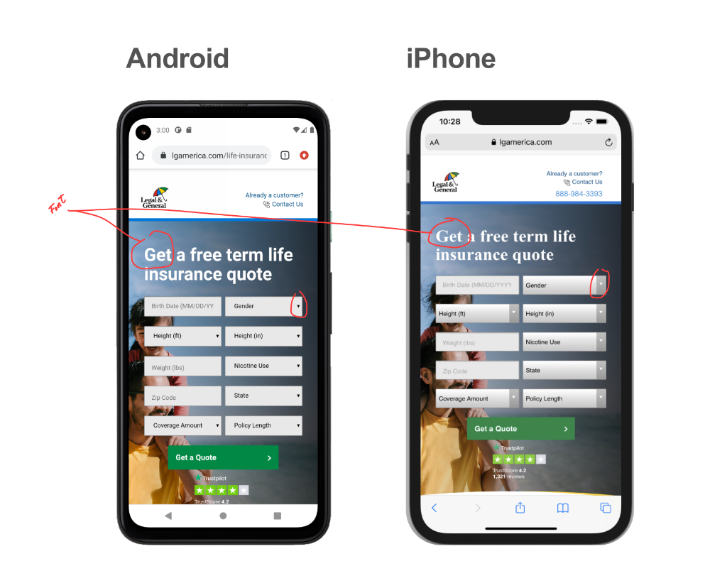 Mobile audit findings